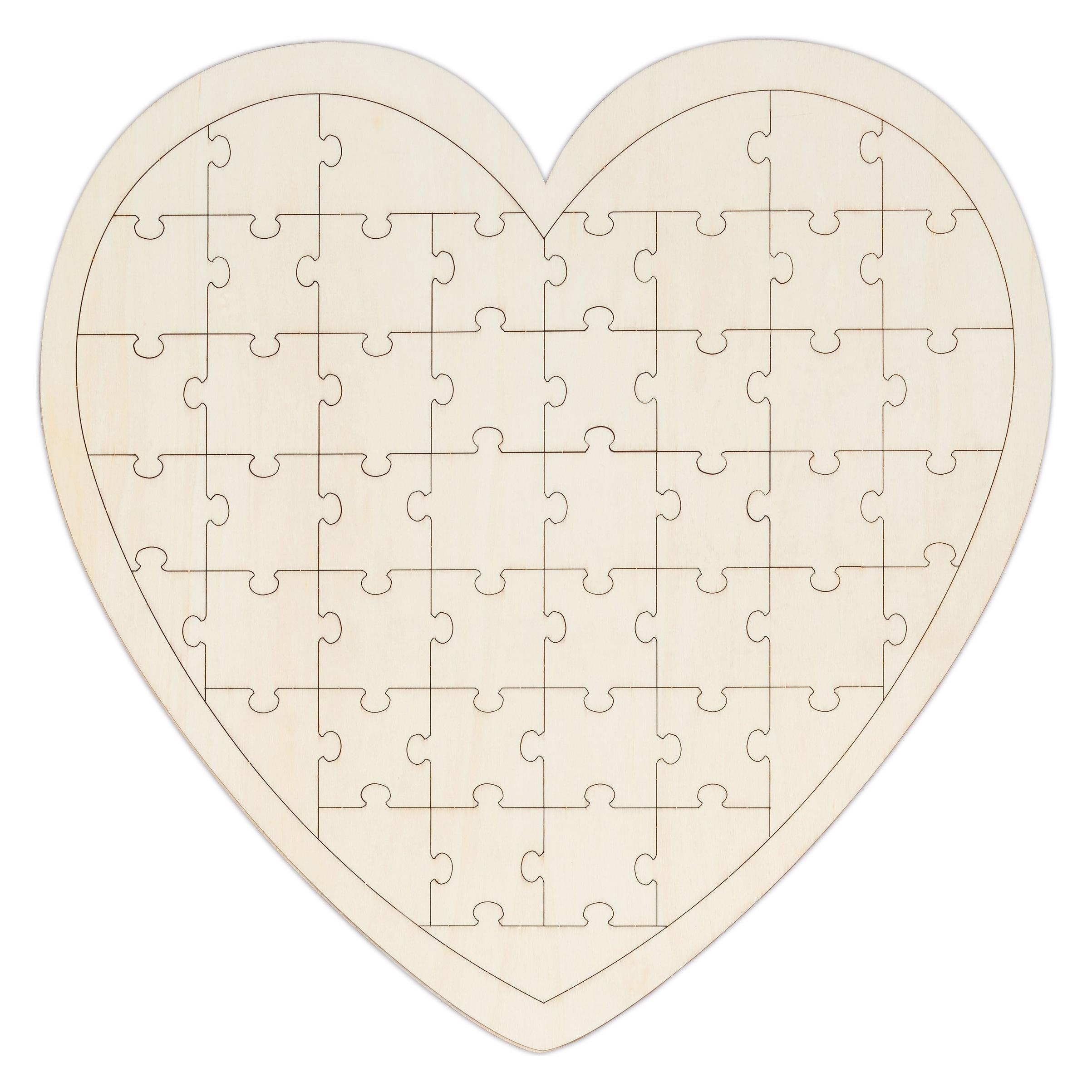 Relaxdays Puzzle del cuore (49 pezzi)