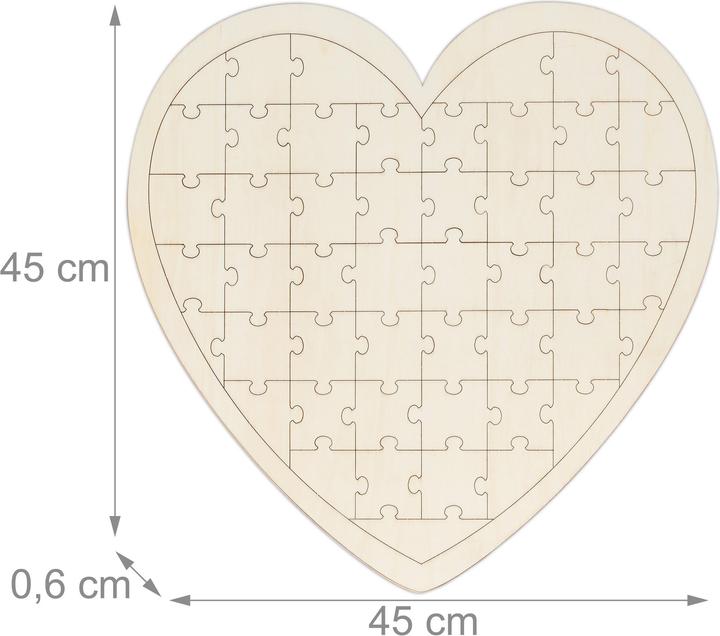 Image du produit Relaxdays Puzzle du coeur (49 pièces)