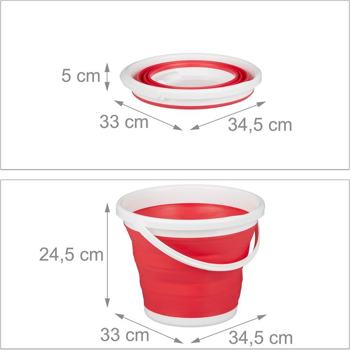 Actual product image Relaxdays Folding Bucket, 10L Mopping Bin (1 pcs.)