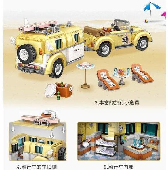 Produktbild LOZ Auto mit Campingwagen