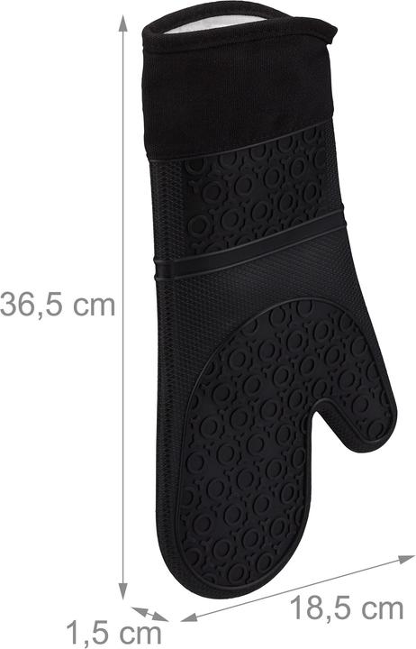 Immagine prodotto Relaxdays Guanti da forno antiscivolo (Silicone, Cotone)