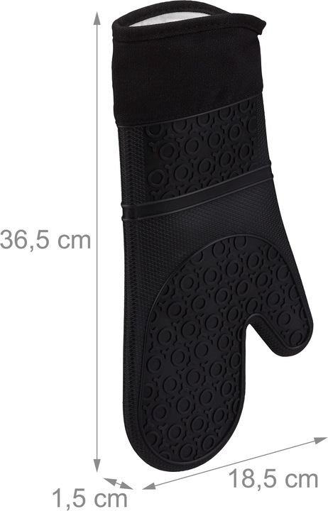 Actual product image Relaxdays Silicone Oven Gloves (Silicone, Cotton)