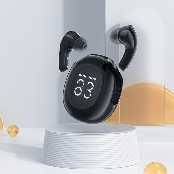 Produktbild Acefast Earphones TWS T9, Bluetooth 5.3, IPX4 (obsidian black) (ANC, 30 h, Kabelgebunden)