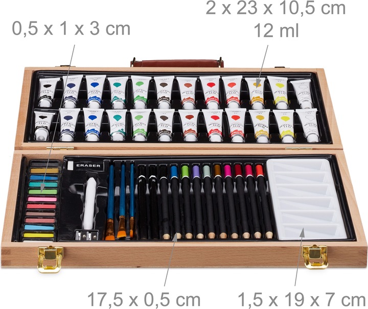Image du produit Relaxdays Coffret pour peinture (Marron clair, 56 x)