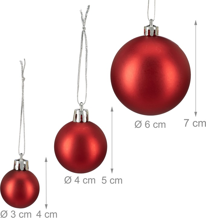 Actual product image Relaxdays Christmas Bauble Set of 100 (100 -part)