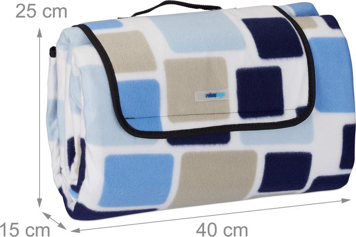 Immagine prodotto Relaxdays Coperta da picnic a quadrati