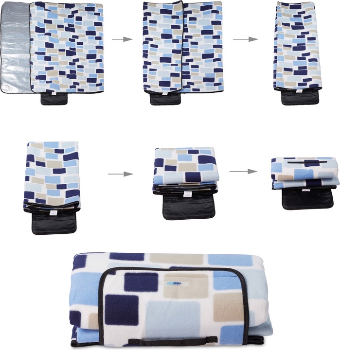 Actual product image Relaxdays Patterened Picnic Blanket