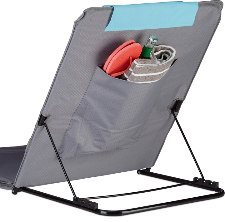 Actual product image Relaxdays Beach Mat with Parasol (170 cm)
