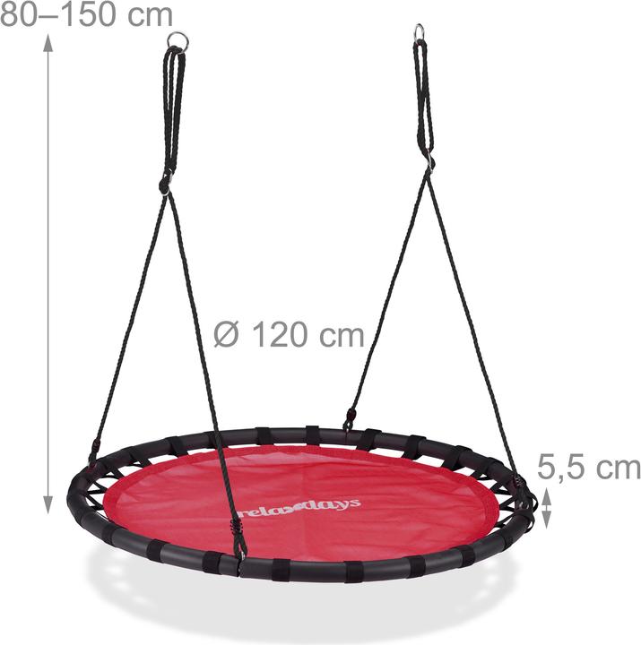 Actual product image Relaxdays 120 cm Nest Swing