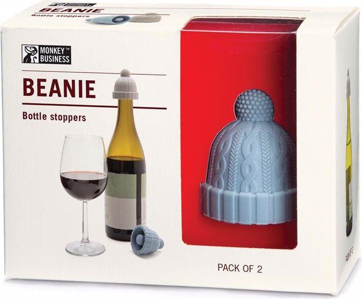 Actual product image Monkey Business Beanie bottle cap, blue (Wine stopper)