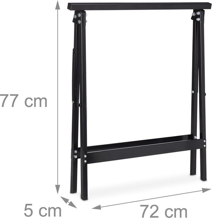 Image du produit Relaxdays Tréteaux jeu de 2 (72 cm, 40 cm)