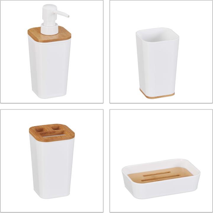 Actual product image Relaxdays Bathroom Accessory Set