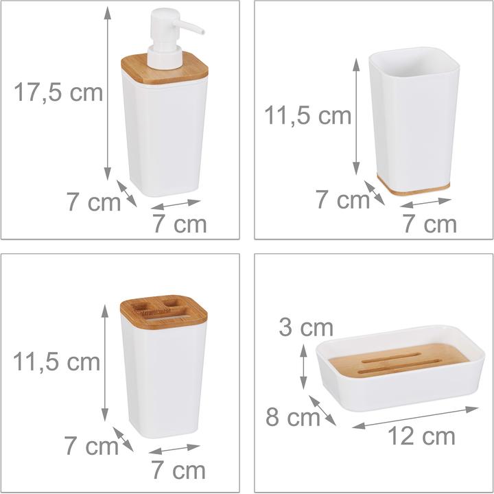 Actual product image Relaxdays Bathroom Accessory Set