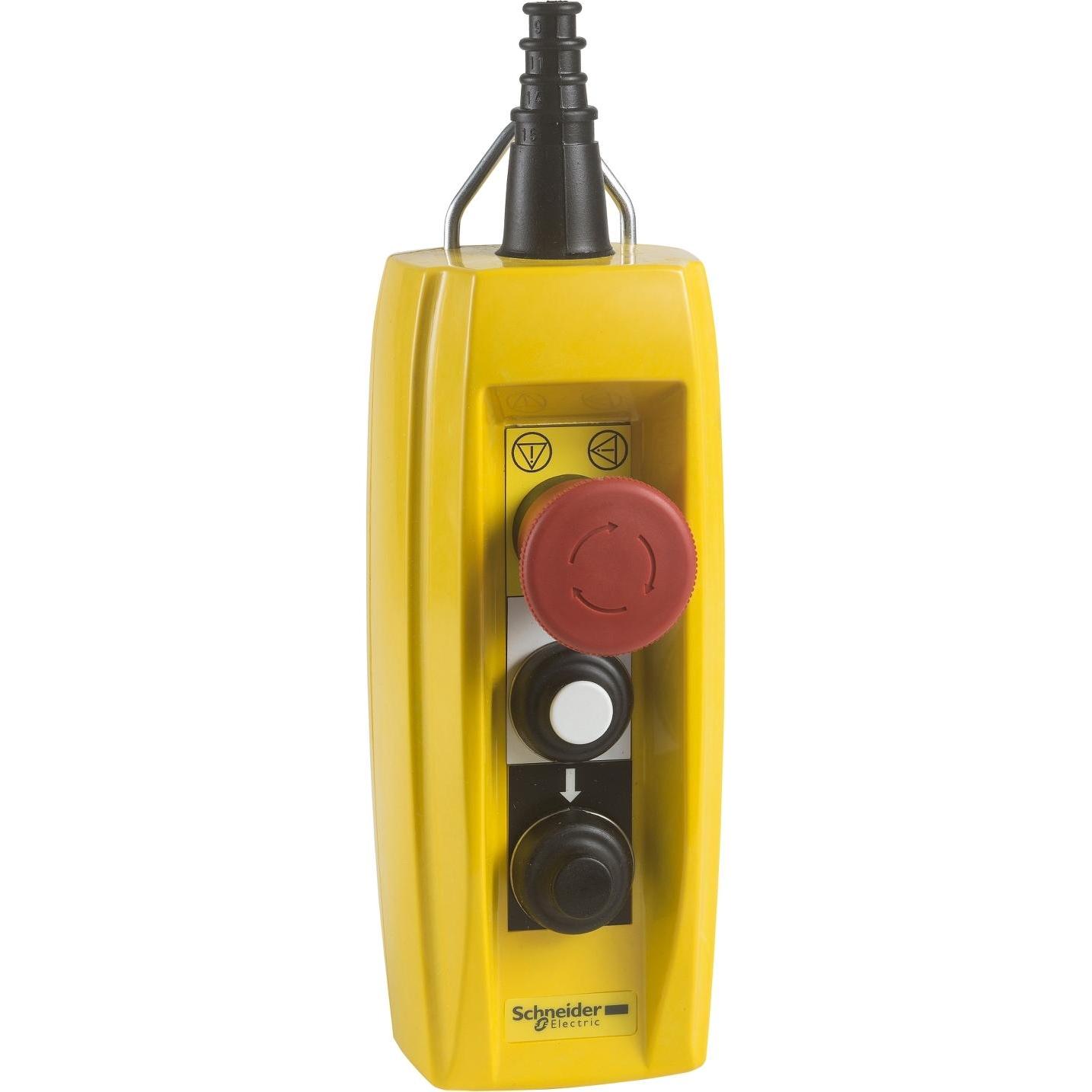 Schneider Electric XACB3205 Hängetaster bestückt, Taster + Schalter, Gelb