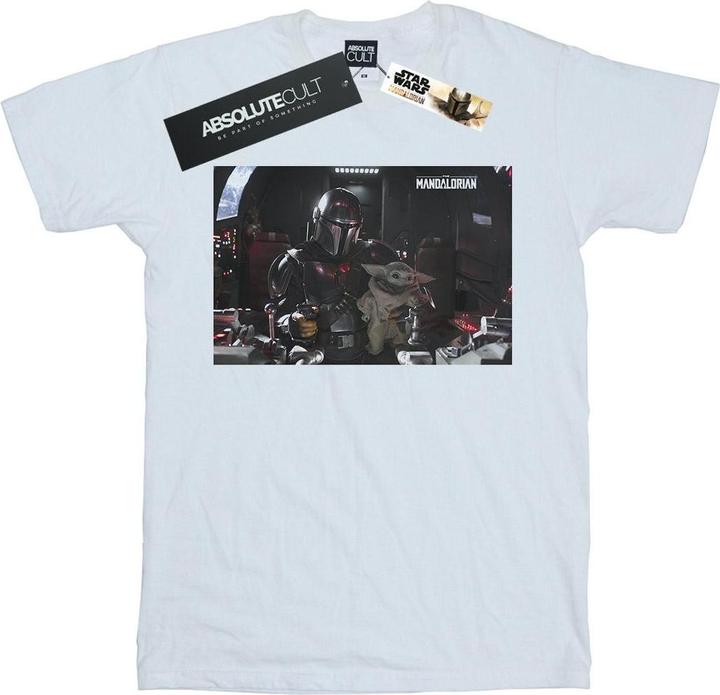 Actual product image Star Wars Mens The Mandalorian Mando And Co-Pilot T-Shirt (M)