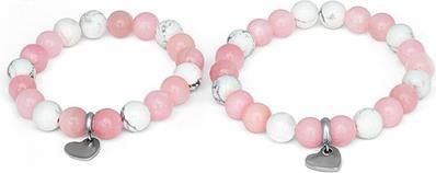 Produktbild Beneto - Jadeite and howlite beaded bracelets for mother and daughter MINK05/SET