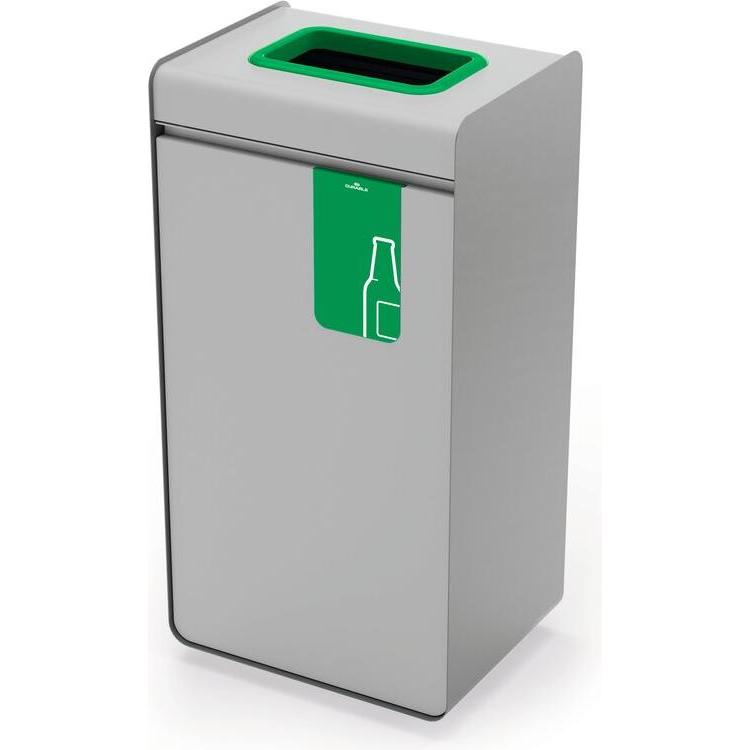 Durable Wertstoffsammler Durasort Glas 55L, Pattumiera, Giallo, Grigio, Verde