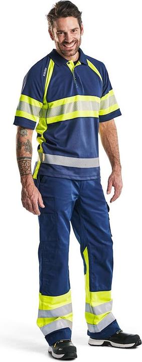 Image du produit Blakläder Polo de signalisationbleu marine / jaune (3XL)