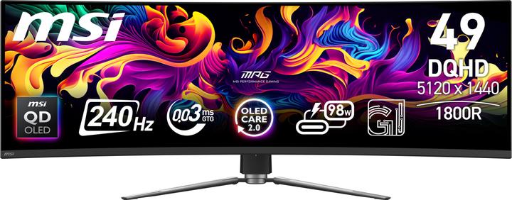 Actual product image MSI MPG 491CQPXDE QD-OLED (5120 x 1440 pixels, 49")