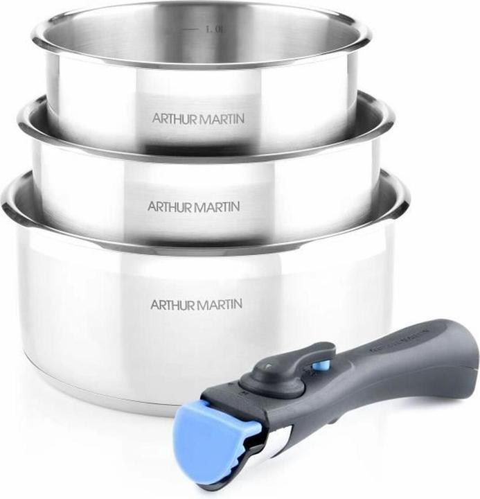Produktbild Arthur Martin Topfset 3 Stücke (Edelstahl)