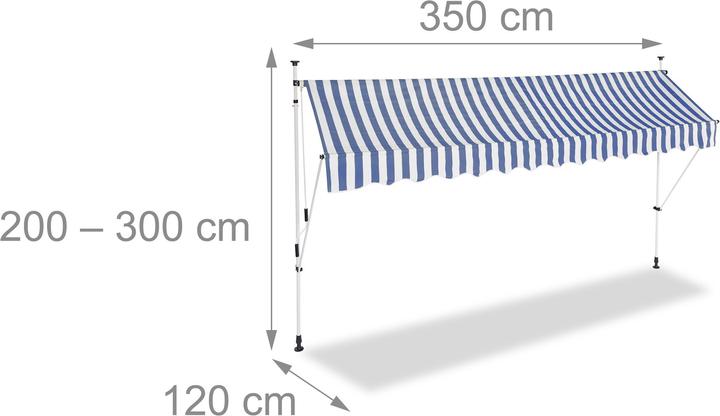 Produktbild Relaxdays Klemmmarkise (3.50 m)