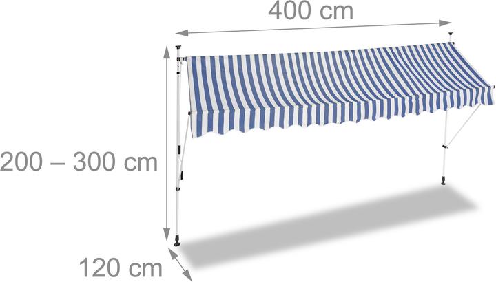 Produktbild Relaxdays Klemmmarkise (4 m)