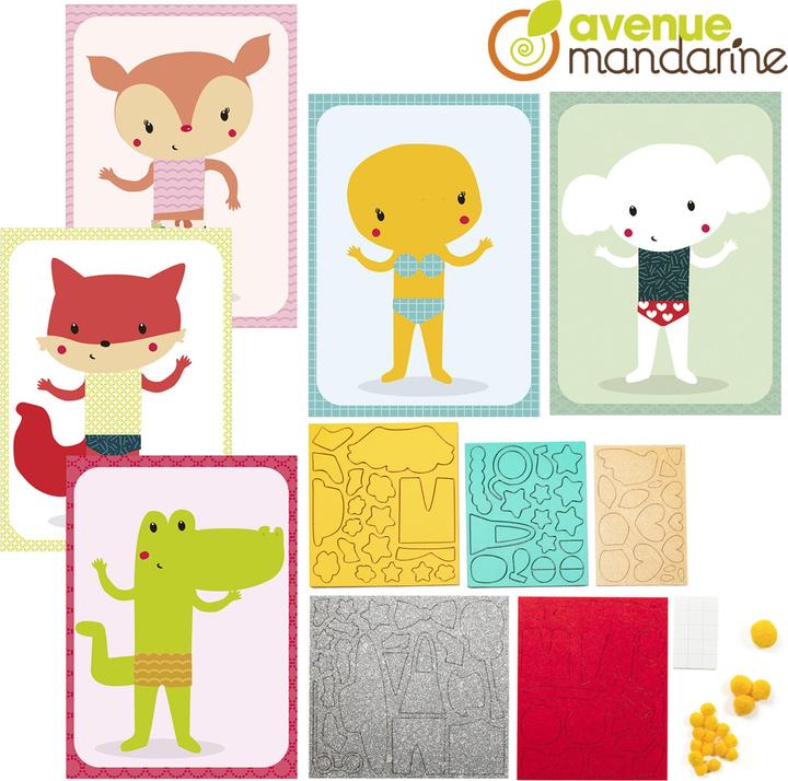 Image du produit My Mandarine Boîte créative, Gommettes multi textures -