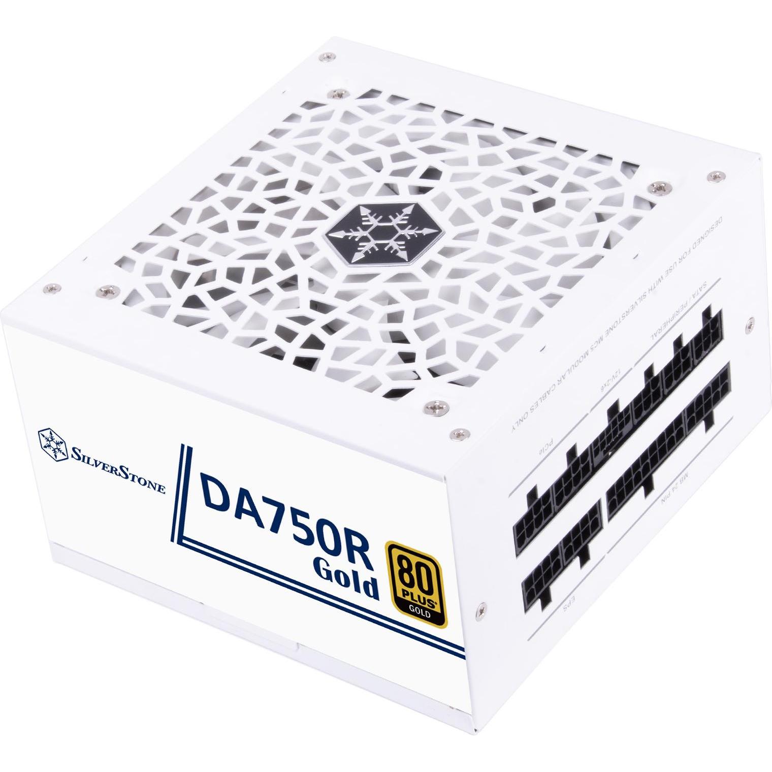Silverstone SST-DA750R-GMA-WWW - Alimentatore ATX 3.0 e PCIe 5.0 completamente modulare 80 PLUS Gold 750W (750 W), Alimentatore PC, Bianco