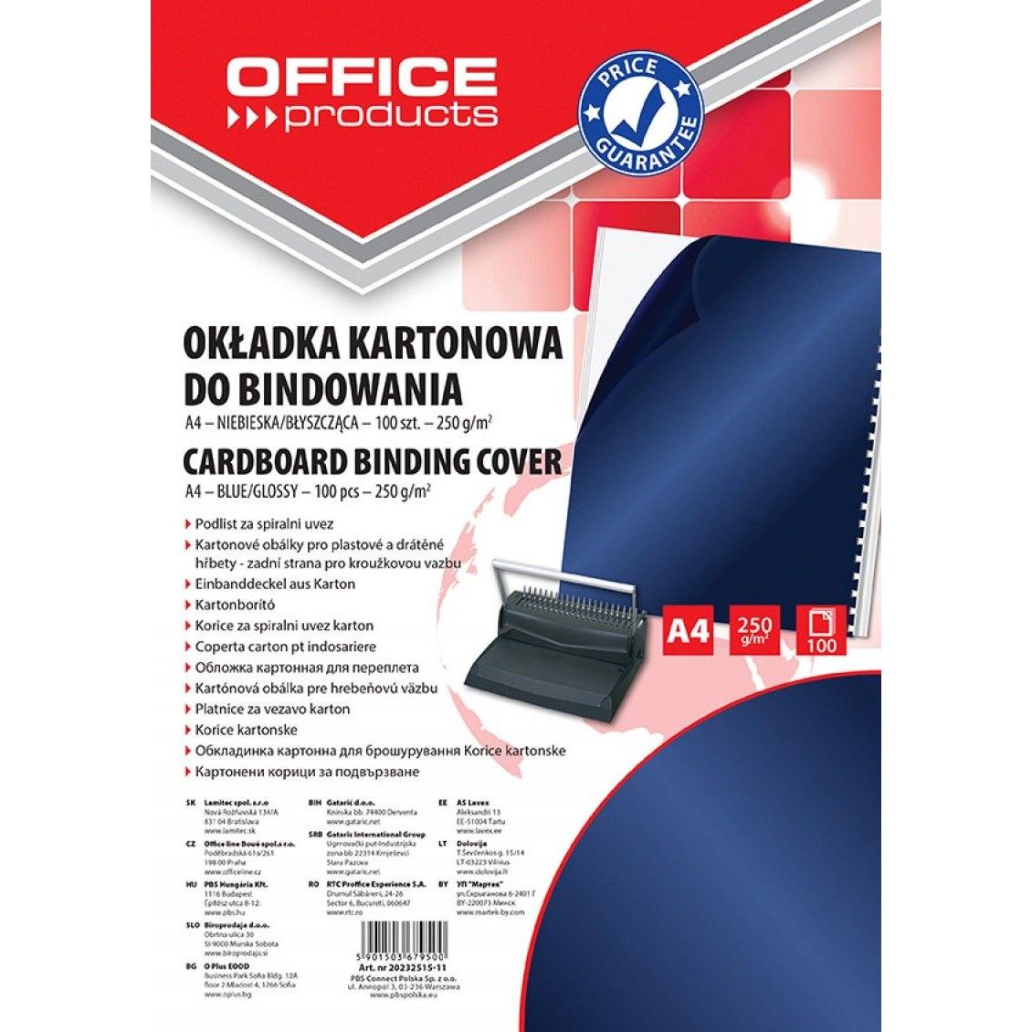 Office Products, Bindegerät Zubehör, Office Produktai BÜRO PRODUKTAI BINDUMSCHLÜSSE, KARTONS, A4, 250GSM, GLÄNZEND, 100 ...