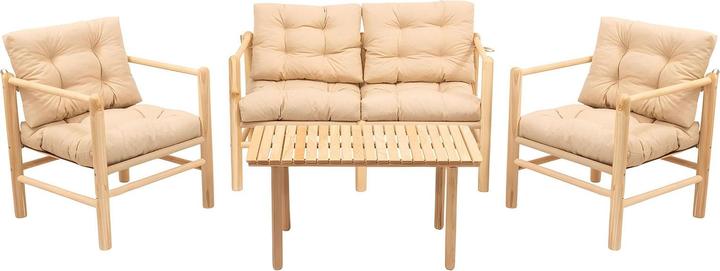 Image du produit Kalune Design Soft Garden Table Three Chairs Set (135 x 135 x 74 cm)