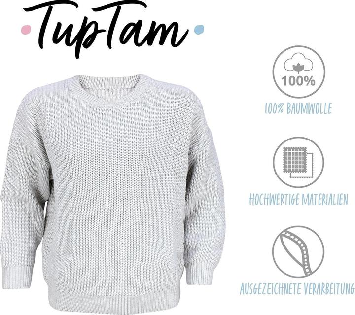 Produktbild TupTam Strickpullover Bio-Baumwolle (110, 116)