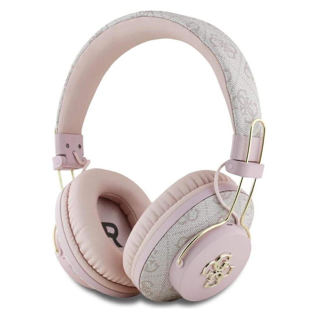 Guess Enc 4G Metal Logo Bluetooth Stereo Headphone - Pink (Digitale Geräuschunterdrückung, 30 h, Kabellos), Kopfhörer, Pink