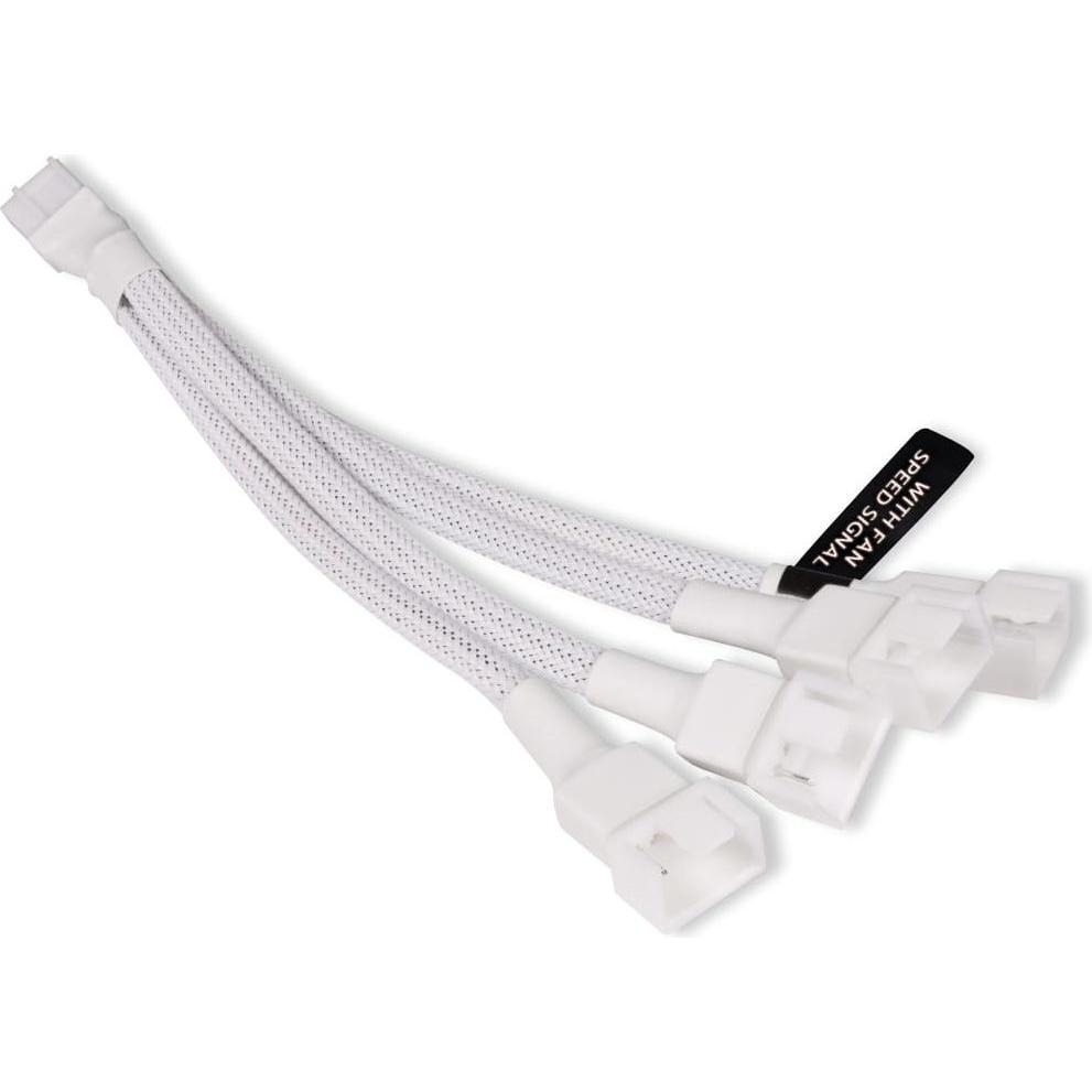 Alphacool LK Y-Splitter 4-Pin auf 4x 4-Pin PWM 15cm wei??, Lüftersteuerung, Weiss