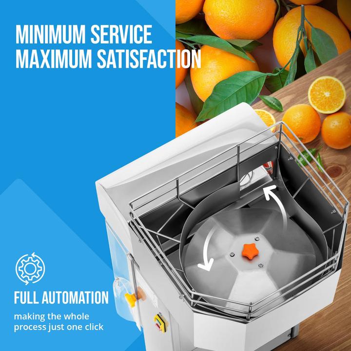 Produktbild Royal Catering Elektrische Orangenpresse automatisch 200 W 20 Orangen/min Zitruspresse