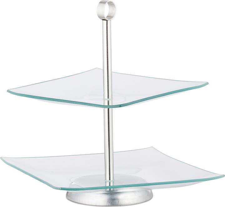Relaxdays Etagère, deux assiettes