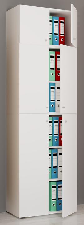 Produktbild VCM Büroschrank Aktenschrank Lona 5-fach Aufsatz Drehtüren (70 x 39 x 223 cm)