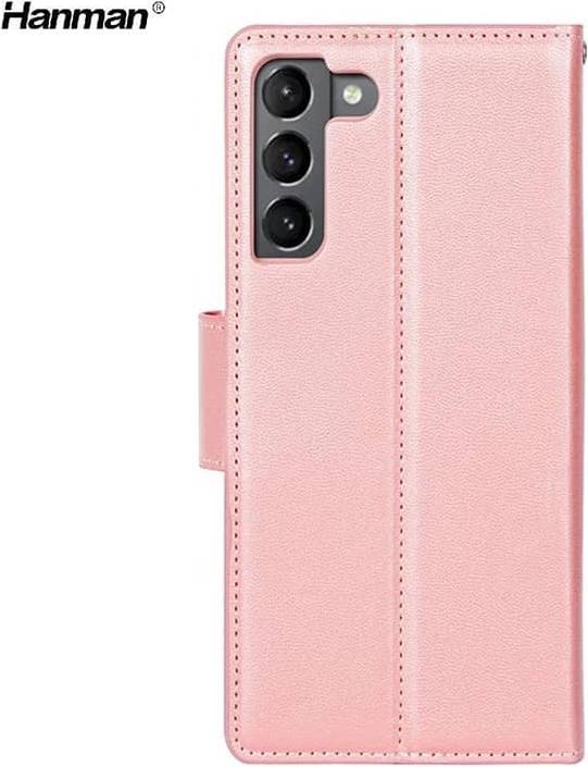 Actual product image Hanman Huawei Mate 20 Lite - Mill flip case with 3 card slots, rose gold (Mate 20 Lite)