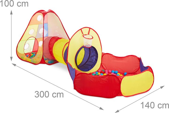 Actual product image Relaxdays Ball Pool Crawling Tunnel & 100 Balls