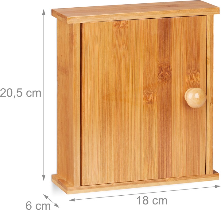 Actual product image Relaxdays Key Rack, 6 Hooks (18 x 6 x 20.5 cm)