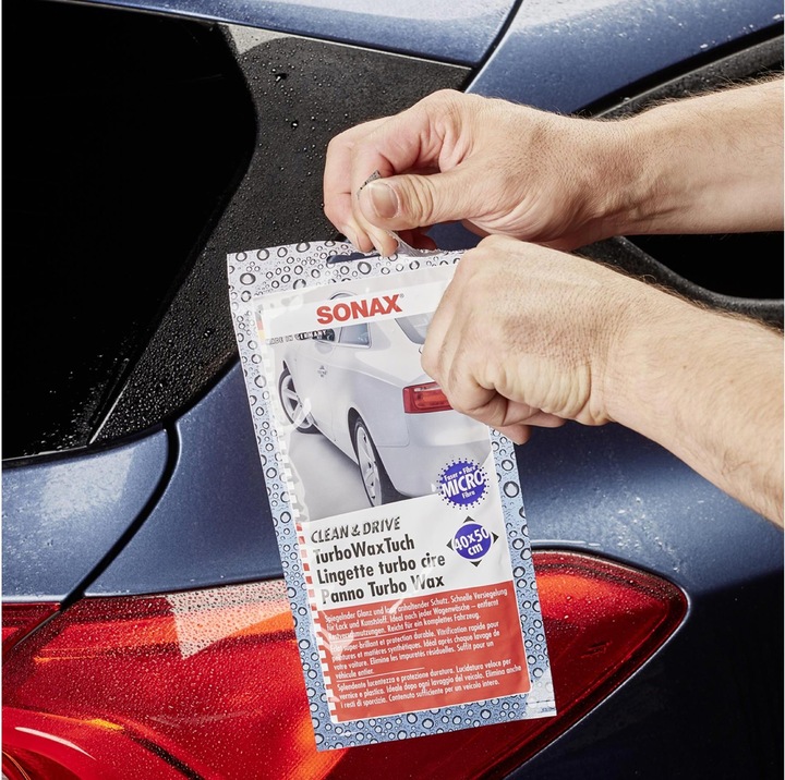 Actual product image Sonax Clean+Drive TurboWax cloth 44x45cm, 1 cloth new 40x50 cm