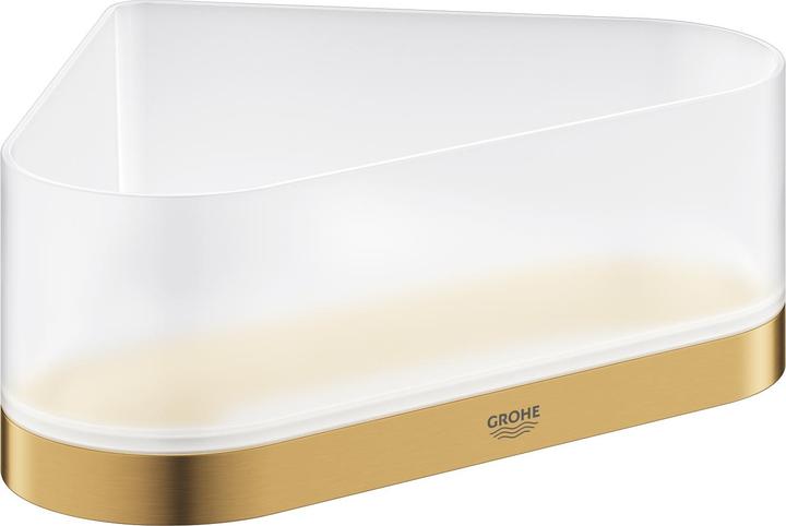 Actual product image Grohe Corner shower tray SELECTION with holder cool sunrise brushed