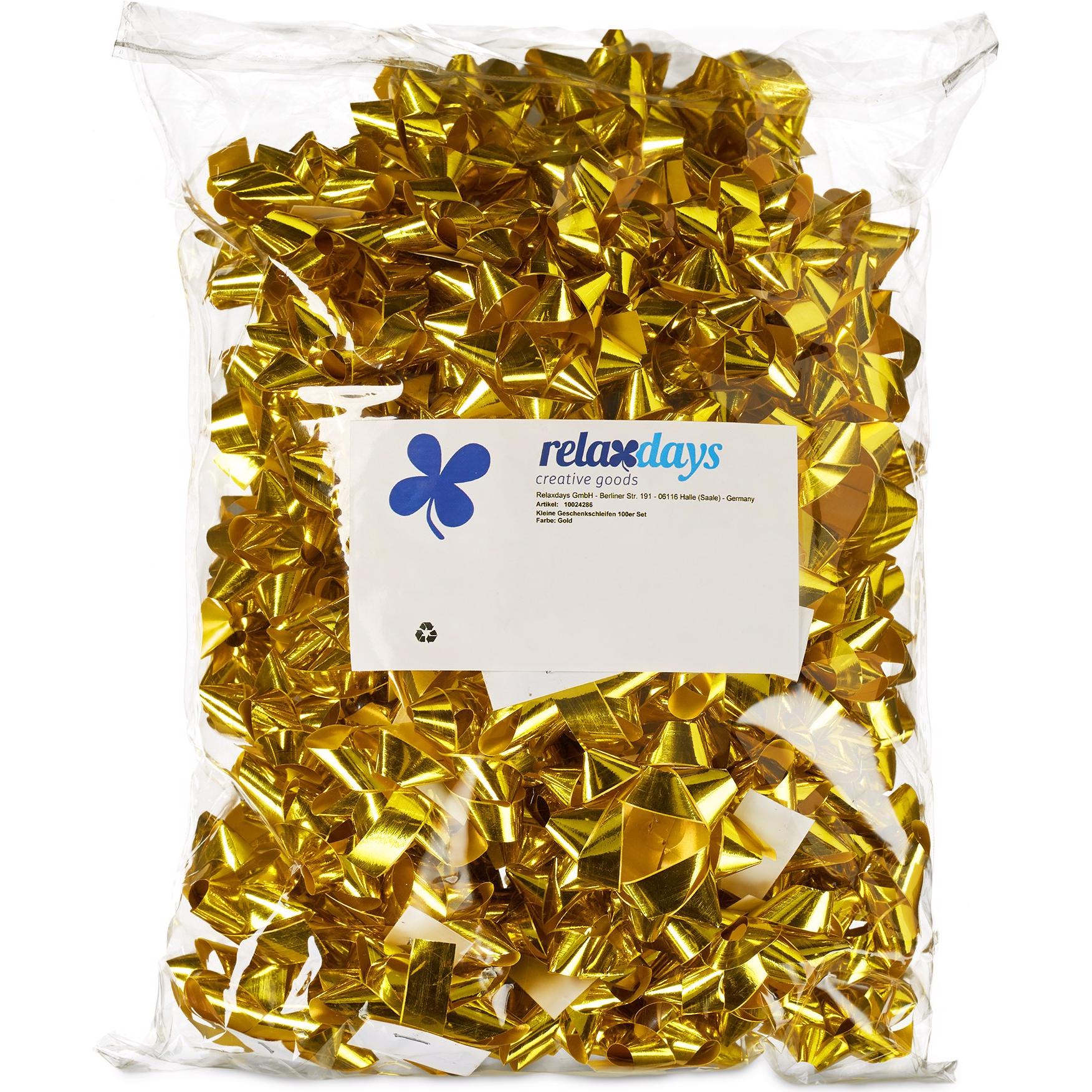 Relaxdays Geschenkschleifen (Geschenkband, 100 x) (4052025943851)