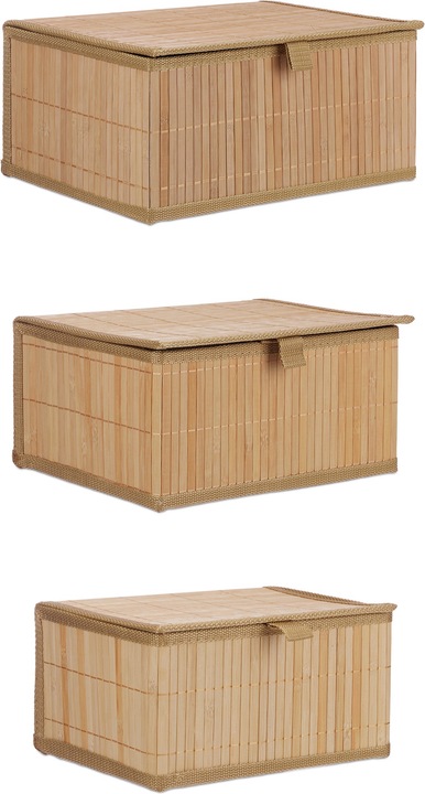 Actual product image Relaxdays Storage basket (3 x, 33 x 25.5 x 15 cm)