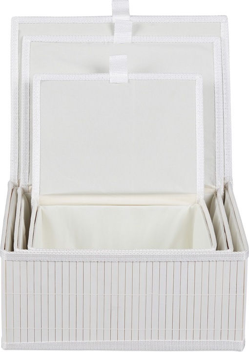 Produktbild Relaxdays Aufbewahrungskorb (3 x, 25 x 19 x 13 cm, 33 x 25.5 x 15 cm)