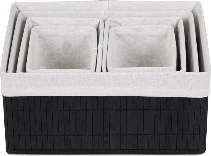 Image du produit Relaxdays Set de 6 paniers de rangement (35 x 25 x 17 cm)