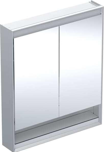 Geberit ONE mirror cabinet with ComfortLight, 2 doors, surface mounted, with niche, 75x90x15cm, 505. (75 x 15 x 90 cm)