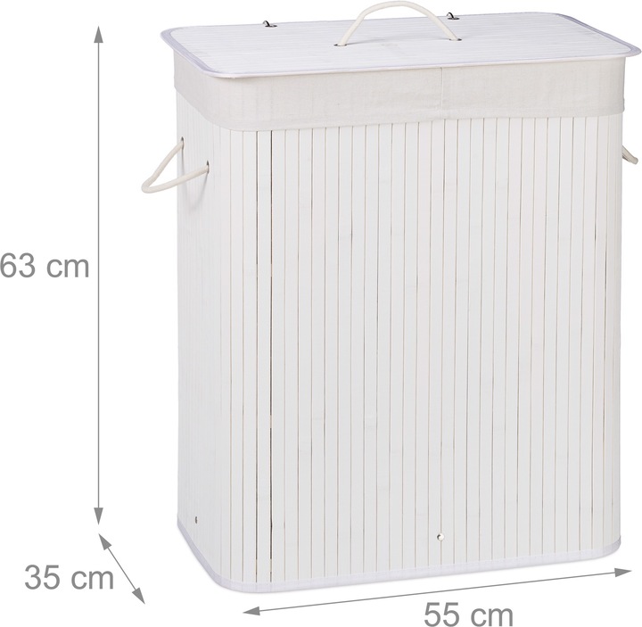 Image du produit Relaxdays Panier à linge, 2 compartiments (95 l)