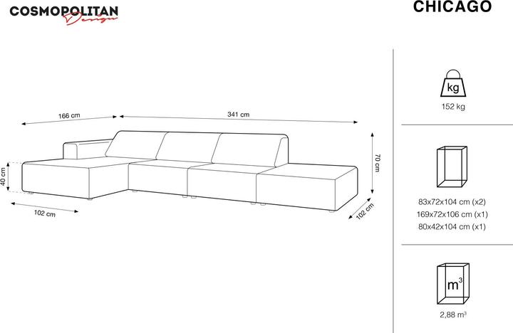 Produktbild Cosmopolitan Design Chicago (Ecksofa)