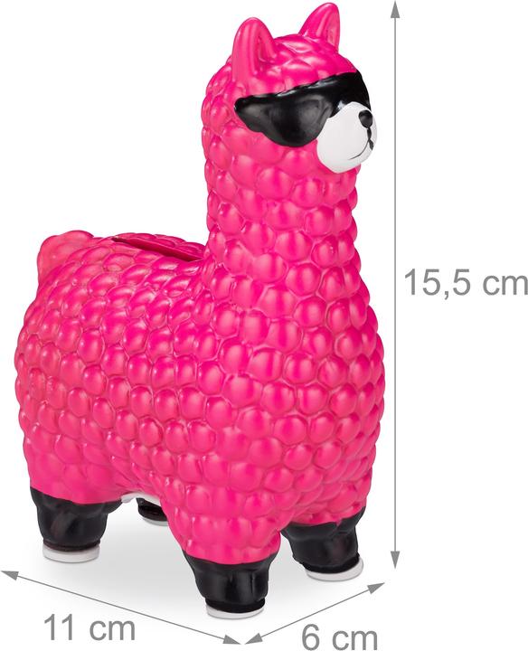Actual product image Relaxdays Lama with Sunglasses Savings Bank