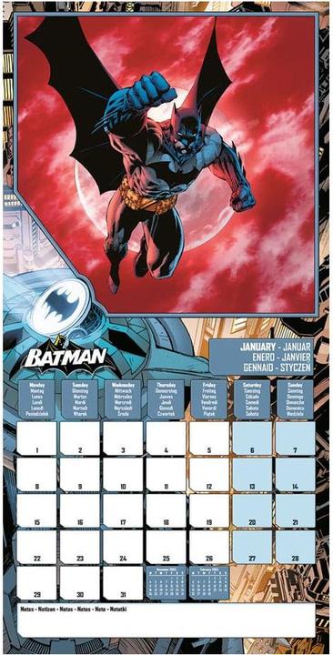 Produktbild Pyramid DC Comics Kalender 2024 Batman (30 x 30 cm, Spanisch, Französisch, Deutsch, Englisch)